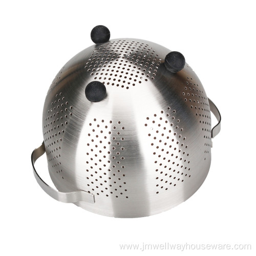Stainless Steel Colander With The Silicone Leg